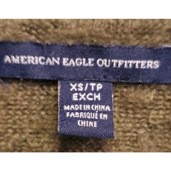 American Eagle Forest Green Button Down Cardigan With Pockets Size xs - Picture 3 of 5